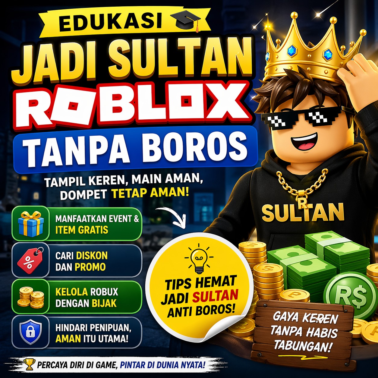 Edukasi Jadi Sultan Roblox Tanpa Boros