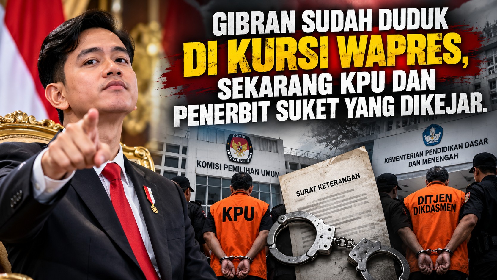 Gibran Lolos, KPU Disalahkan, Suket Dipersoalkan: Kekacauan Verifikasi Calon Wapres